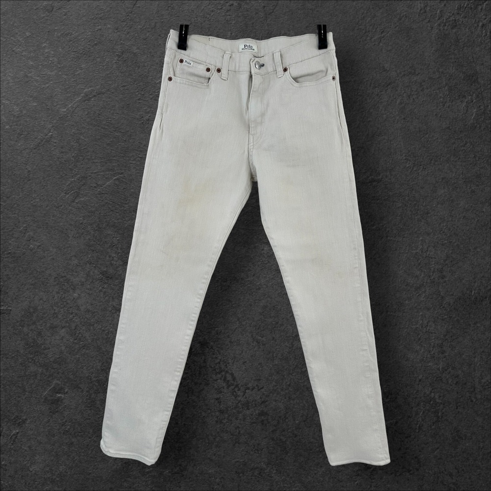 POLO Ralph Lauren Jeans Youth Size 18 Ivory Sullivan Slim Denim Authentic PRL